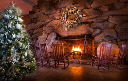 The Omni Grove Park Inn is wrapped in luxury for the holidays.