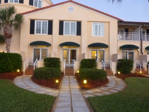 Oceanfront Cabana room in historic building.